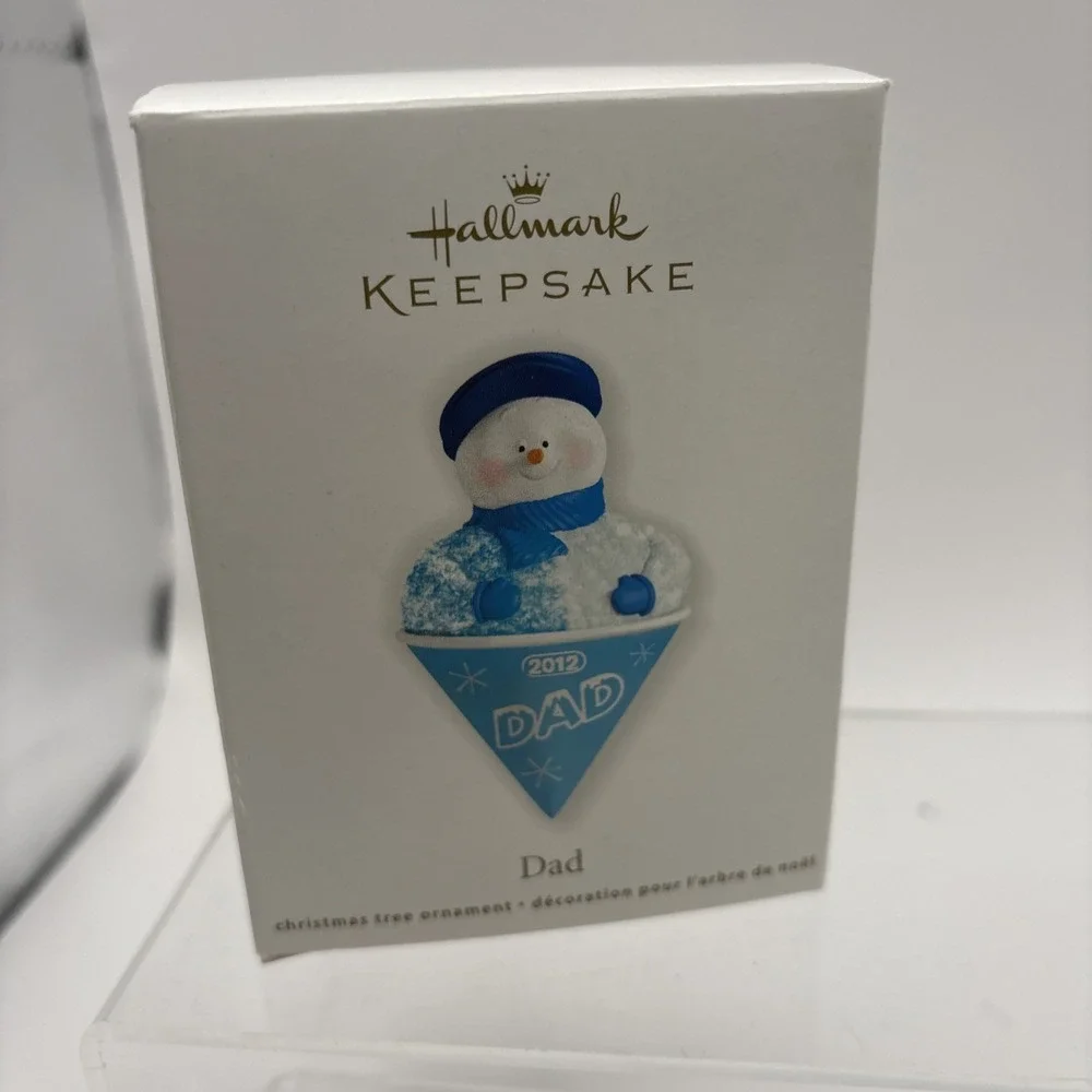 Hallmark Keepsake Ornament~Dad and Son in a Snowcone~2012